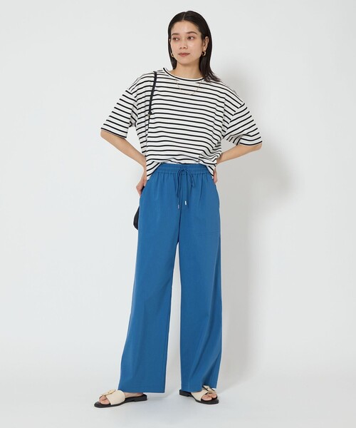 green label relaxing（グリーンレーベルリラクシング）の「［size SHORT/TALLあり］オルマイ LI/MIX ベイカー パンツ（その他パンツ・レディース・ブラック/ベージュ/オフホワイト/ライトグレー/ケリーグリーン/ロイヤルブルー/オリーブ/その他1・40/38/42/36/34/SHORT/TALL/44）」の21枚目の写真