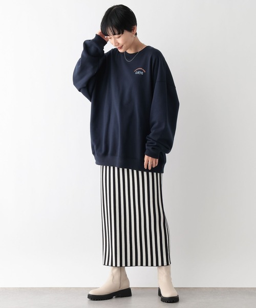 LEPSIM（レプシィム）の「相良チュニックプルオーバー　251861（スウェット・レディース・グレイッシュベージュ/ネイビー/グリーン・FREE）」の16枚目の写真