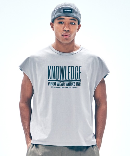 VIRGOwearworks（ヴァルゴウェアワークス）の「ULTIMATE2 [C] Knowledge（Tシャツ/カットソー・メンズ・ホワイト/ブラック/グレイッシュベージュ・2/4/3/5）」の3枚目の写真
