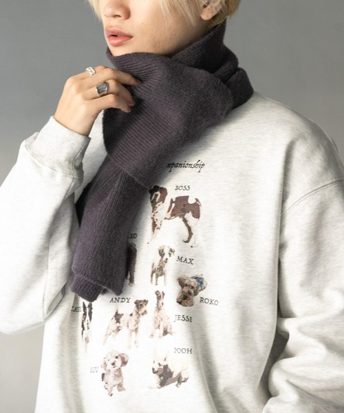 SENSE OF PLACE by URBAN RESEARCH（センスオブプレイスバイアーバンリサーチ）の「プレーンニットマフラー（マフラー・メンズ・チャコールグレー/ブラック/ブルー/ミント・ONE）」の2枚目の写真