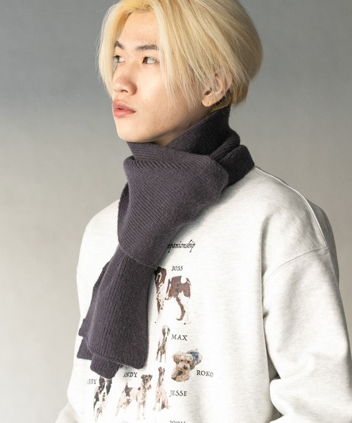 SENSE OF PLACE by URBAN RESEARCH（センスオブプレイスバイアーバンリサーチ）の「プレーンニットマフラー（マフラー・メンズ・チャコールグレー/ブラック/ブルー/ミント・ONE）」の16枚目の写真