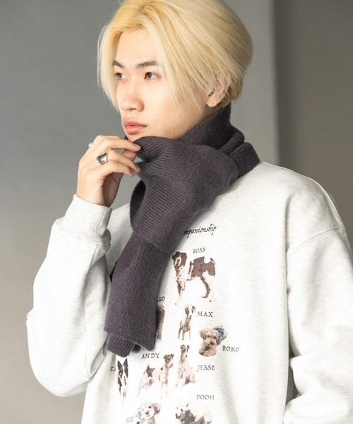 SENSE OF PLACE by URBAN RESEARCH（センスオブプレイスバイアーバンリサーチ）の「プレーンニットマフラー（マフラー・メンズ・チャコールグレー/ブラック/ブルー/ミント・ONE）」の15枚目の写真