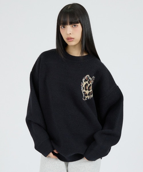 Revo.(レボ)の「【Revo.レボ】ワンポイントハートステッチルーズニット/ユニセックス/TH-3888(ニット/セーター・メンズ・グレー/ブラック/レッド/ブルー/レッド系その他/ブラック系その他/グレー系その他・フリー)」の17枚目の写真
