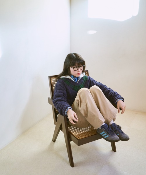 common gull products.（コモンガルプロダクツ）の「gull school knit（ニット/セーター・レディース・ネイビー/ボルドー/アイボリー・MEDIUM/LARGE）」の7枚目の写真