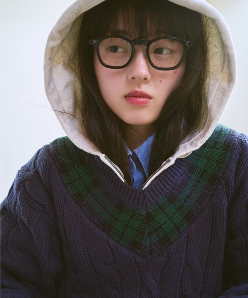 common gull products.（コモンガルプロダクツ）の「gull school knit（ニット/セーター・レディース・ネイビー/ボルドー/アイボリー・MEDIUM/LARGE）」の9枚目の写真