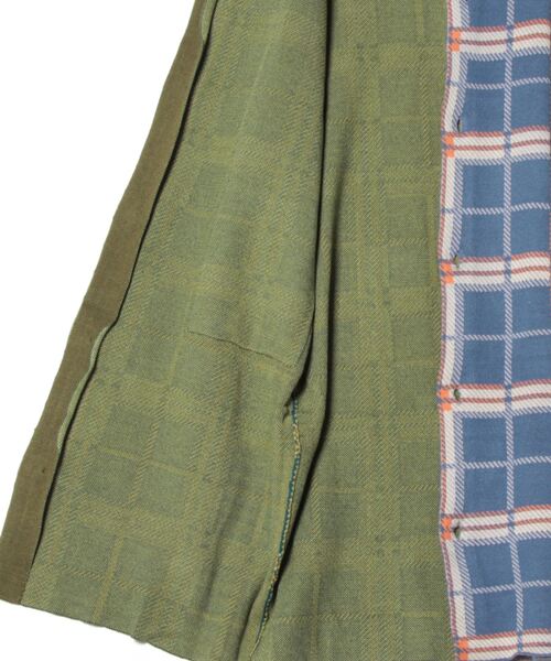 ScoLar（スカラー）の「143737：バイカラージャガード チェック柄ニットコート（その他アウター・レディース・パープル・M）」の3枚目の写真