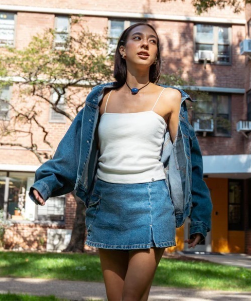 ROXY（ロキシー）の「LIVED IN DENIM SKORT/ロキシーデニムスカート（デニムスカート・レディース・ブラック/インディゴブルー・LARGE/MEDIUM/SMALL）」の21枚目の写真