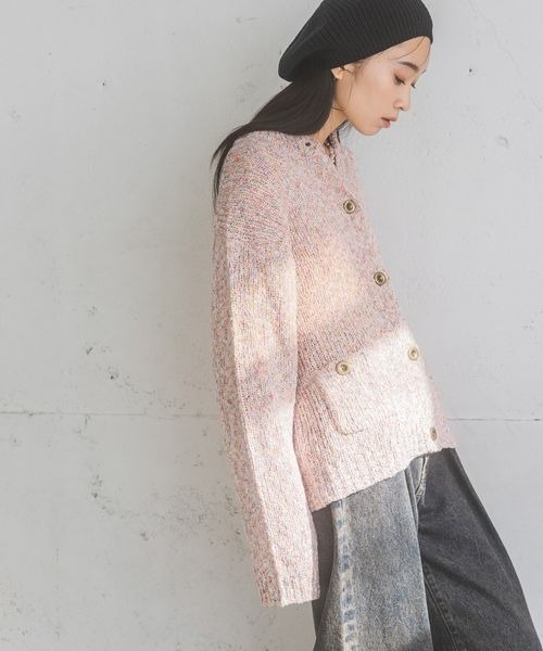 レトロメランジクルーネックカーディガン/319755（カーディガン/ボレロ）｜JEANASIS（ジーナシス）