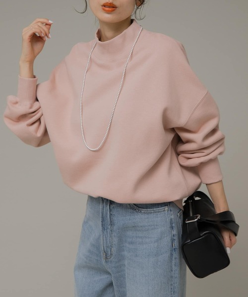 URBAN RESEARCH Sonny Label(アーバンリサーチサニーレーベル)の「『UR TECH』モックネックスウェット(スウェット・レディース・ホワイト系その他/ピンク/ブラック・FREE)」の3枚目の写真