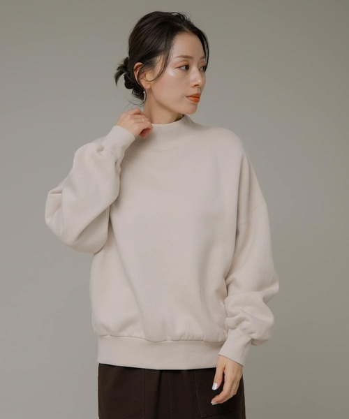 URBAN RESEARCH Sonny Label(アーバンリサーチサニーレーベル)の「『UR TECH』モックネックスウェット(スウェット・レディース・ホワイト系その他/ピンク/ブラック・FREE)」の4枚目の写真