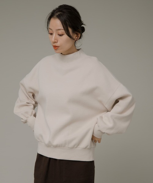 URBAN RESEARCH Sonny Label(アーバンリサーチサニーレーベル)の「『UR TECH』モックネックスウェット(スウェット・レディース・ホワイト系その他/ピンク/ブラック・FREE)」の5枚目の写真