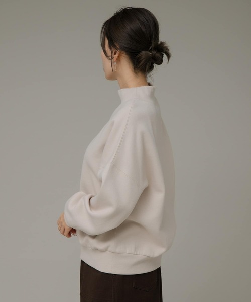 URBAN RESEARCH Sonny Label(アーバンリサーチサニーレーベル)の「『UR TECH』モックネックスウェット(スウェット・レディース・ホワイト系その他/ピンク/ブラック・FREE)」の6枚目の写真