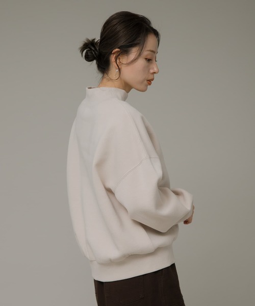 URBAN RESEARCH Sonny Label(アーバンリサーチサニーレーベル)の「『UR TECH』モックネックスウェット(スウェット・レディース・ホワイト系その他/ピンク/ブラック・FREE)」の7枚目の写真