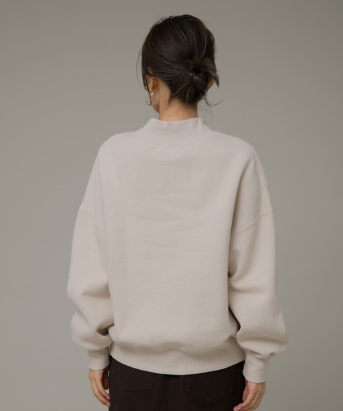 URBAN RESEARCH Sonny Label(アーバンリサーチサニーレーベル)の「『UR TECH』モックネックスウェット(スウェット・レディース・ホワイト系その他/ピンク/ブラック・FREE)」の8枚目の写真