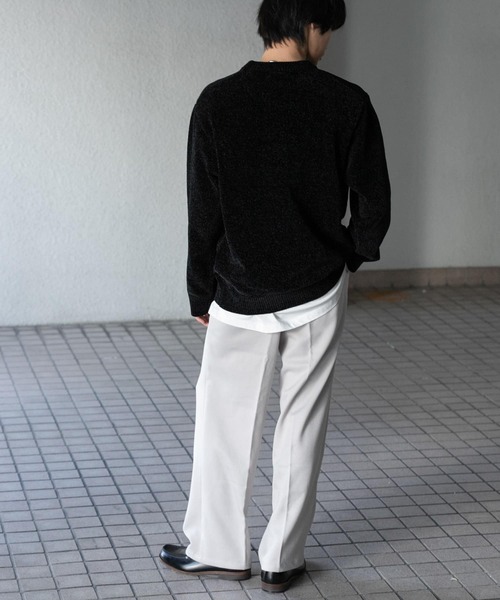 SENSE OF PLACE by URBAN RESEARCH(センスオブプレイスバイアーバンリサーチ)の「モールロゴグラフィックニット(ニット/セーター・メンズ・ブルー/ブラック/ライトベージュ・MEDIUM/LARGE)」の12枚目の写真