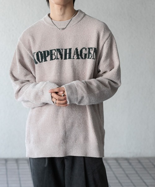 SENSE OF PLACE by URBAN RESEARCH(センスオブプレイスバイアーバンリサーチ)の「モールロゴグラフィックニット(ニット/セーター・メンズ・ブルー/ブラック/ライトベージュ・MEDIUM/LARGE)」の13枚目の写真