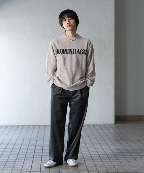 SENSE OF PLACE by URBAN RESEARCH(センスオブプレイスバイアーバンリサーチ)の「モールロゴグラフィックニット(ニット/セーター・メンズ・ブルー/ブラック/ライトベージュ・MEDIUM/LARGE)」の16枚目の写真