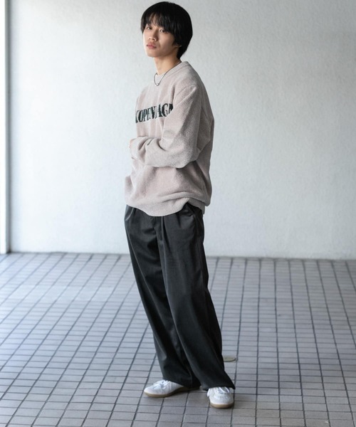 SENSE OF PLACE by URBAN RESEARCH(センスオブプレイスバイアーバンリサーチ)の「モールロゴグラフィックニット(ニット/セーター・メンズ・ブルー/ブラック/ライトベージュ・MEDIUM/LARGE)」の17枚目の写真