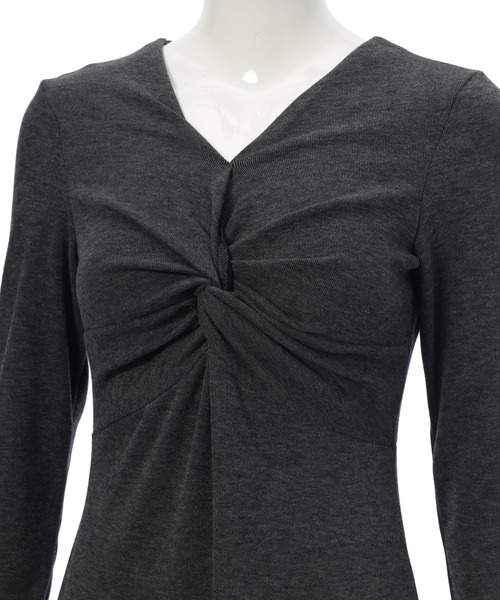 fifth（フィフス）の「ツイストネックワンピース（ワンピース・レディース・ダークグレー/ブラック・M）」の4枚目の写真
