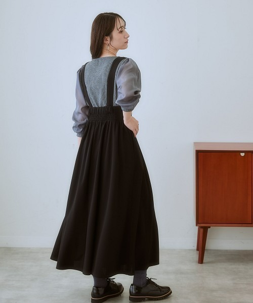 nissen(ニッセン)の「スカートでも使える2WAYジャンパースカート(ジャンパースカート・レディース・ブラック・L/M/S)」の3枚目の写真