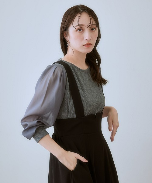 nissen(ニッセン)の「スカートでも使える2WAYジャンパースカート(ジャンパースカート・レディース・ブラック・L/M/S)」の4枚目の写真