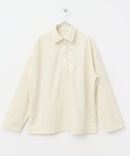 KBF（ケイビーエフ）の「ベロアBIGシャツ（シャツ/ブラウス・レディース・ネイビー/アイボリー・ONE）」の18枚目の写真