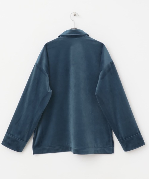 KBF（ケイビーエフ）の「ベロアBIGシャツ（シャツ/ブラウス・レディース・ネイビー/アイボリー・ONE）」の20枚目の写真