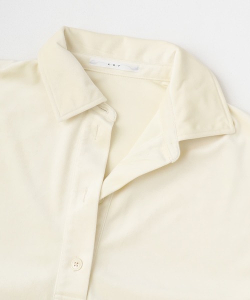 KBF（ケイビーエフ）の「ベロアBIGシャツ（シャツ/ブラウス・レディース・ネイビー/アイボリー・ONE）」の22枚目の写真