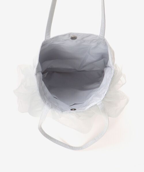 MAJESTIC LEGON（マジェスティックレゴン）の「チュールティアードトート（トートバッグ・レディース・アイボリー/ブラック/ライトグレー・FREE）」の15枚目の写真