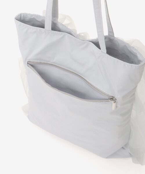 MAJESTIC LEGON（マジェスティックレゴン）の「チュールティアードトート（トートバッグ・レディース・アイボリー/ブラック/ライトグレー・FREE）」の17枚目の写真