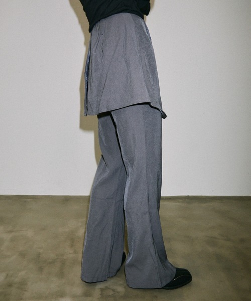 Clum(クルム)の「double button slacks skirt pants / ダブルボタンスラックススカートパンツ(スラックス・レディース・ブラック/グレー・FREE)」の21枚目の写真