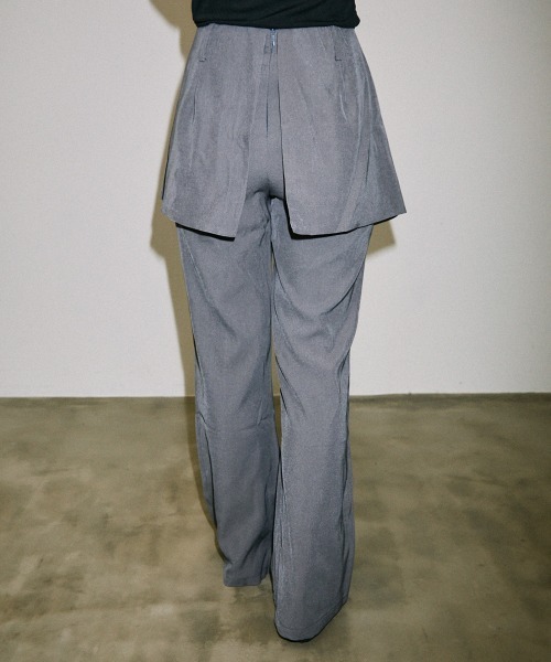 Clum(クルム)の「double button slacks skirt pants / ダブルボタンスラックススカートパンツ(スラックス・レディース・ブラック/グレー・FREE)」の22枚目の写真