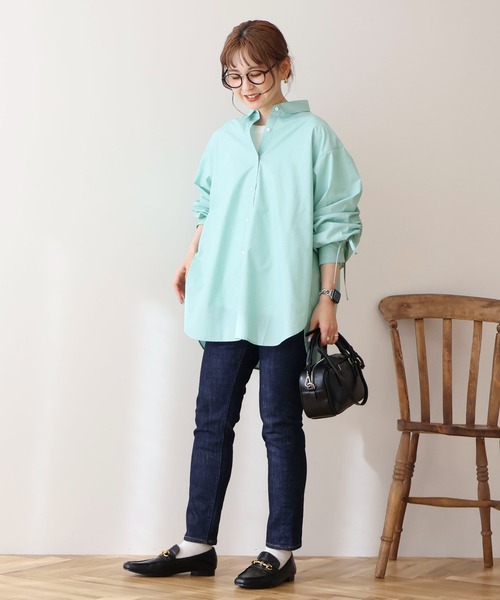 AMERICAN HOLIC(アメリカンホリック)の「イージーケアバックギャザー袖リボンシャツ(シャツ/ブラウス・レディース・グリーン系その他3/サックスブルー系3/ピンク系その他/イエロー系その他2・L/M)」の17枚目の写真