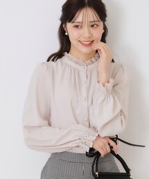 【ほろ甘・大人カワイイ】エンブロレース2WAYブラウス