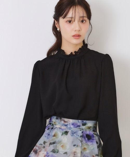 couture brooch（クチュールブローチ）の「【ほろ甘・大人カワイイ】エンブロレース2WAYブラウス（シャツ/ブラウス・レディース・ライトグレー/ピンク/ブラック/アイボリー・42/36/38/40）」の19枚目の写真