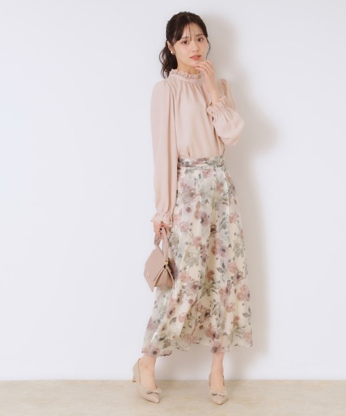 couture brooch（クチュールブローチ）の「【ほろ甘・大人カワイイ】エンブロレース2WAYブラウス（シャツ/ブラウス・レディース・ライトグレー/ピンク/ブラック/アイボリー・42/36/38/40）」の7枚目の写真