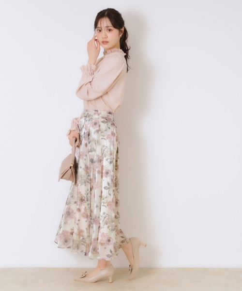 couture brooch（クチュールブローチ）の「【ほろ甘・大人カワイイ】エンブロレース2WAYブラウス（シャツ/ブラウス・レディース・ライトグレー/ピンク/ブラック/アイボリー・42/36/38/40）」の8枚目の写真