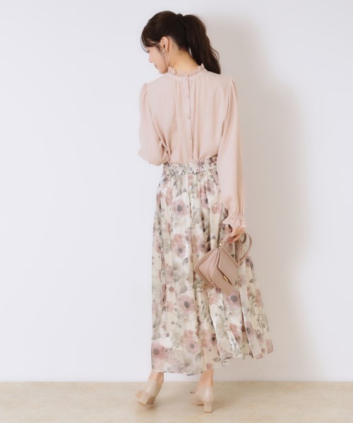 couture brooch（クチュールブローチ）の「【ほろ甘・大人カワイイ】エンブロレース2WAYブラウス（シャツ/ブラウス・レディース・ライトグレー/ピンク/ブラック/アイボリー・42/36/38/40）」の9枚目の写真