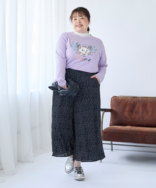 SMILE LAND(スマイルランド)の「<大きいサイズ> 選べるシアープルオーバー(Tシャツ/カットソー・レディース・グレー/ブラック/キナリ/チャコール/ミント/オフホワイト・4L/5L/3L/LL/L)」の19枚目の写真