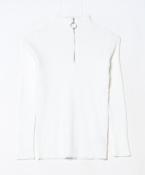 Per sist ence(パーシエンス)の「ハーフジップスリムリブニット(Tシャツ/カットソー・レディース・ブラック/ホワイト/レッド/グレー・FREE)」の17枚目の写真