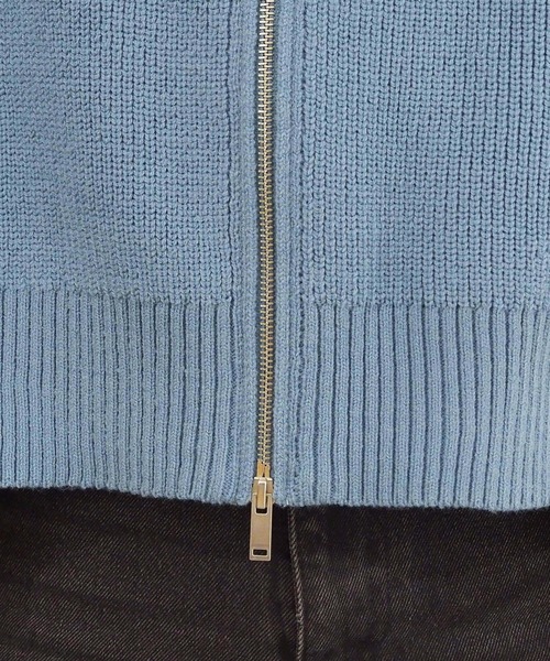 tiptop(ティップトップ)の「【web限定アイテム】袖ライン畦編みジップブルゾン(ニット/セーター・レディース・アイボリー/ブルー/チャコールグレー・FREE)」の12枚目の写真