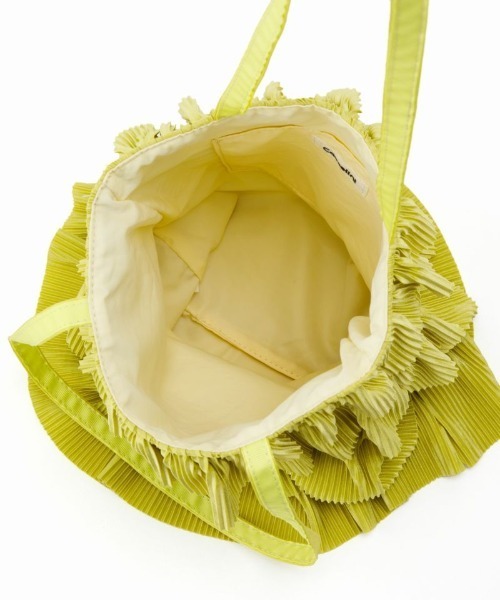 Casselini（キャセリーニ）の「CASSELINI/キャセリーニ/プリーツフリルトート（トートバッグ・レディース・ブラック/シルバー/ブルー・FREE）」の8枚目の写真