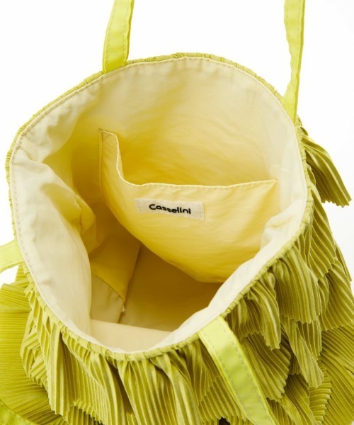 Casselini（キャセリーニ）の「CASSELINI/キャセリーニ/プリーツフリルトート（トートバッグ・レディース・ブラック/シルバー/ブルー・FREE）」の9枚目の写真