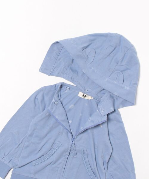 KP（ケーピー）の「猫耳オパールジップアップパーカー(90～150)（パーカー・キッズ・ピンク/ブルー・90cm/100cm/110cm/120cm/130cm）」の4枚目の写真