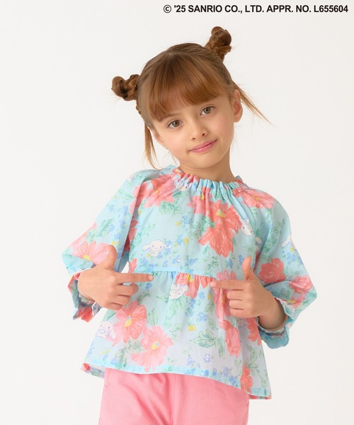 HAKKA KIDS(ハッカキッズ)の「【シナモロール】マーガレットプリントブラウス(シャツ/ブラウス・キッズ・イエロー/サックスブルー・100cm/110cm/120cm/130cm)」の7枚目の写真