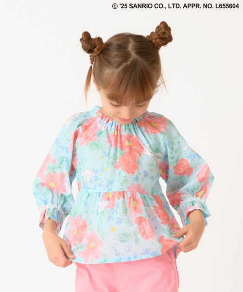 HAKKA KIDS(ハッカキッズ)の「【シナモロール】マーガレットプリントブラウス(シャツ/ブラウス・キッズ・イエロー/サックスブルー・100cm/110cm/120cm/130cm)」の9枚目の写真