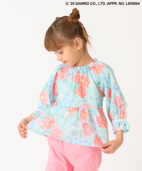 HAKKA KIDS(ハッカキッズ)の「【シナモロール】マーガレットプリントブラウス(シャツ/ブラウス・キッズ・イエロー/サックスブルー・100cm/110cm/120cm/130cm)」の8枚目の写真