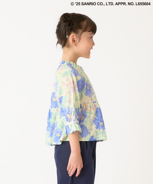 HAKKA KIDS(ハッカキッズ)の「【シナモロール】マーガレットプリントブラウス(シャツ/ブラウス・キッズ・イエロー/サックスブルー・100cm/110cm/120cm/130cm)」の3枚目の写真