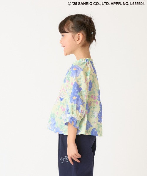 HAKKA KIDS(ハッカキッズ)の「【シナモロール】マーガレットプリントブラウス(シャツ/ブラウス・キッズ・イエロー/サックスブルー・100cm/110cm/120cm/130cm)」の4枚目の写真