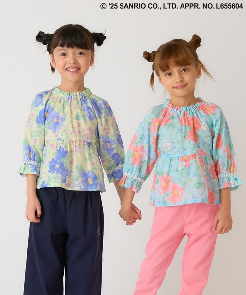 HAKKA KIDS(ハッカキッズ)の「【シナモロール】マーガレットプリントブラウス(シャツ/ブラウス・キッズ・イエロー/サックスブルー・100cm/110cm/120cm/130cm)」の18枚目の写真